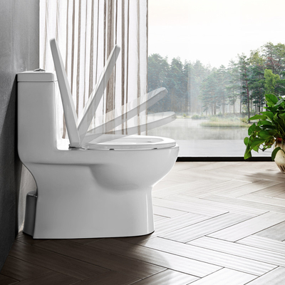 400mm One Piece Toilets 1.3 GPF Single Flush Elongated Toilets