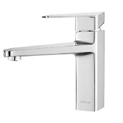 ARROW Modern Brass Polished Single-Hole Deck-Mounted Basin Mixer Faucet with 5-Year Warranty and Ceramic Valve Core