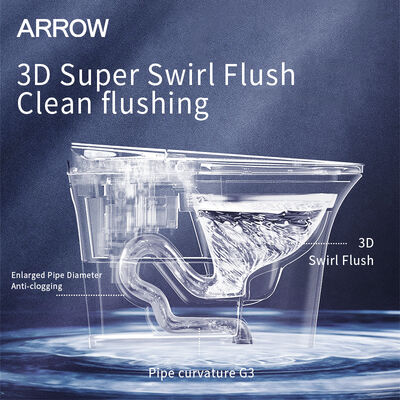 ARROW Modern Smart Toilet with Siphon Flushing Heated Seat and Nozzle Self-cleaning Intelligent Bidet Toilet