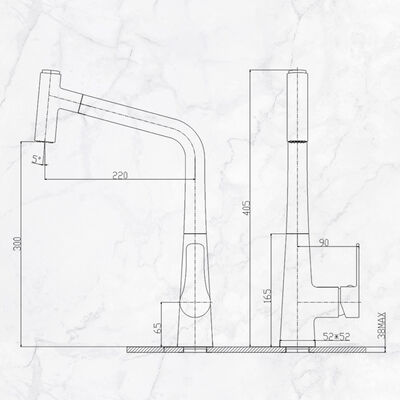 ARROW High-Type Single Hole Mount Basin Mixer Faucet with Ceramic Valve and 5 Year Warranty