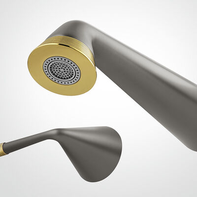 ARROW Gun Gray Modern Wall Mounted Basin Mixer Faucet with 5 Year Warranty and Solid Brass 59 Construction