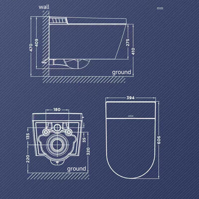 ARROW Wall-Hung Smart Toilet with Remote Control, Seat Heating, and S-Trap 180mm for Modern Bathrooms