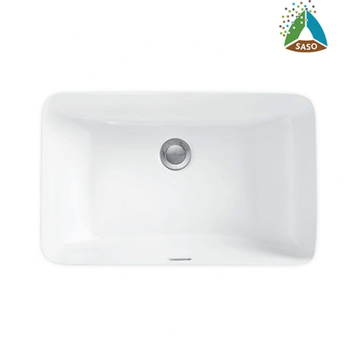 SASO Sanitary Ware Under Counter Top Basin Rectangle Ceramic Glazed