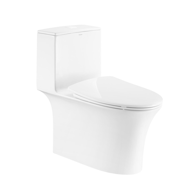 One Piece Elongated Siphon Jet Flush Toilet 1.1 Gpf S Trap 305mm