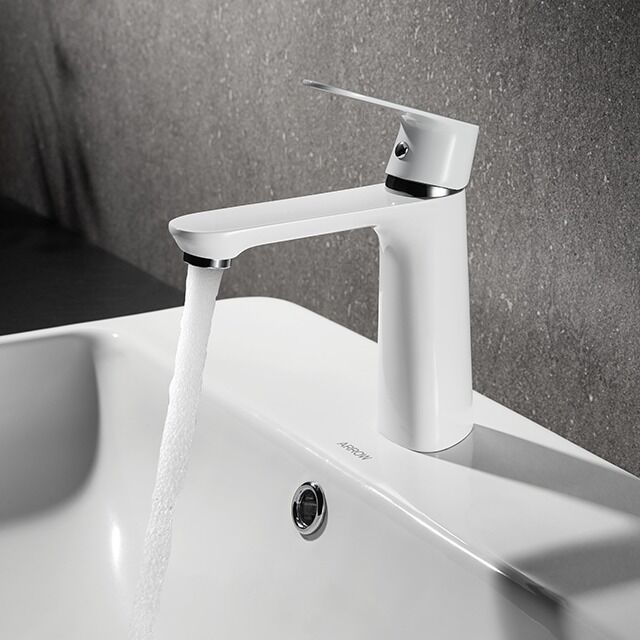 ARROW Brand Gold Plated Ceramic Cartridge Single Handle Basin Mixer Faucet for Bathroom